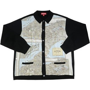 SUPREME シュプリーム 23AW Silk Map Cardigan Black マップカーディガン 黒 Size 【L】 【新古品・未使用品】 20828912