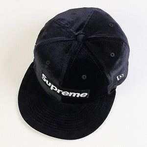 SUPREME シュプリーム 22AW Velour Box Logo New Era Black ニューエラキャップ 黒 Size 【7　5/8(L)】 【新古品・未使用品】 20828927
