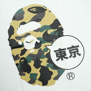 A BATHING APE ア ベイシング エイプ 25AW CAMO TOKYO APE HEAD WHITE/YELLOW TEE 1stサル迷彩柄サル顔Tシャツ 白黄 Size 【XL】 【新古品・未使用品】 20829341