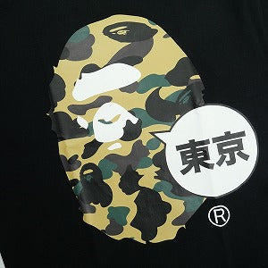 A BATHING APE ア ベイシング エイプ 25AW CAMO TOKYO APE HEAD BLACK/YELLOW TEE Tシャツ 1stサル迷彩柄サル顔Tシャツ 黒黄 Size 【L】 【新古品・未使用品】 20829343