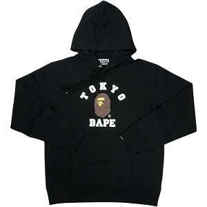 A BATHING APE ア ベイシング エイプ 25AW TOKYO COLLEGE PULLOVER HOODIE BLACK カレッジロゴパーカー 黒 Size 【L】 【新古品・未使用品】 20829345