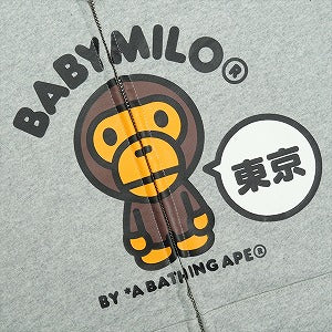 A BATHING APE ア ベイシング エイプ 25AW TOKYO BABY MILO ZIP HOODIE GRAY ジップパーカー 灰 Size 【M】 【新古品・未使用品】 20829346