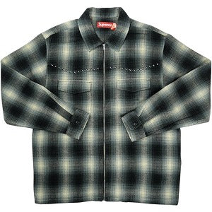 SUPREME シュプリーム 25FW Studded Shadow Plaid Zip Up Shirt Black ジップアップ長袖シャツ 黒 Size 【L】 【新古品・未使用品】 20829383