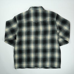 SUPREME シュプリーム 25FW Studded Shadow Plaid Zip Up Shirt Black ジップアップ長袖シャツ 黒 Size 【L】 【新古品・未使用品】 20829383
