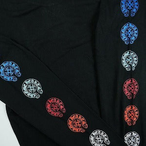 CHROME HEARTS クロム・ハーツ MULTI COLOR HORSESHOE LS T-SHIRT BLACK ロンT 黒 Size 【XL】 【中古品-非常に良い】 20829516