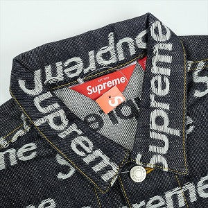 SUPREME シュプリーム 25FW Jacquard Logos Denim Trucker Jacket Rigit Indigo ジャケット インディゴ Size 【L】 【新古品・未使用品】 20829527
