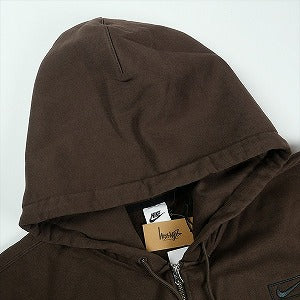 STUSSY ステューシー ×NIKE 25FW STONE WASHED FLEECE ZIP HOODIE Dark Cinder ジップパーカー 茶 Size 【S】 【新古品・未使用品】 20829539