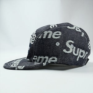 SUPREME シュプリーム 25FW Jacquard Logos Denim Camp Cap Rigid Indigo キャンプキャップ インディゴ Size 【フリー】 【新古品・未使用品】 20829548