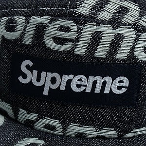 SUPREME シュプリーム 25FW Jacquard Logos Denim Camp Cap Rigid Indigo キャンプキャップ インディゴ Size 【フリー】 【新古品・未使用品】 20829548
