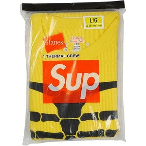 SUPREME シュプリーム 25FW Hanes Bones Thermal Crew Yellow サーマルロンT 黄 Size 【L】 【新古品・未使用品】 20829560