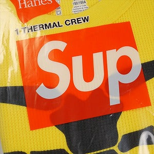SUPREME シュプリーム 25FW Hanes Bones Thermal Crew Yellow サーマルロンT 黄 Size 【L】 【新古品・未使用品】 20829560