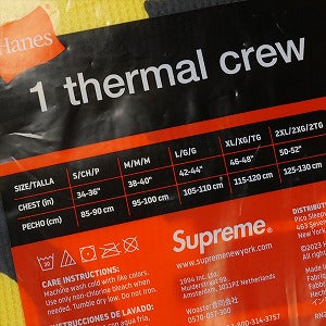 SUPREME シュプリーム 25FW Hanes Bones Thermal Crew Yellow サーマルロンT 黄 Size 【L】 【新古品・未使用品】 20829560