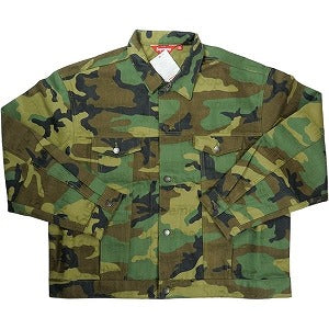 SUPREME シュプリーム 25FW Jacquard Logos Denim Trucker Jacket Woodland Camo ジャケット 緑 Size 【XXL】 【新古品・未使用品】 20829598