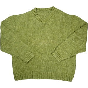 TENDERLOIN テンダーロイン V  NECK COTTON KNIT OLIVE ニット オリーブ Size 【L】 【中古品-良い】 20829641