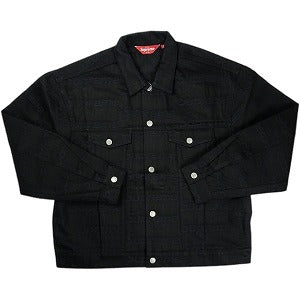 SUPREME シュプリーム 25FW Jacquard Logos Denim Trucker Jacket Black ジャケット 黒 Size 【L】 【新古品・未使用品】 20829665