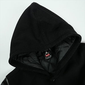 SUPREME シュプリーム ×NIKE Jordan 15AW Hooded Varsity Jacket スタジャン 黒 Size 【S】 【中古品-良い】 20829669