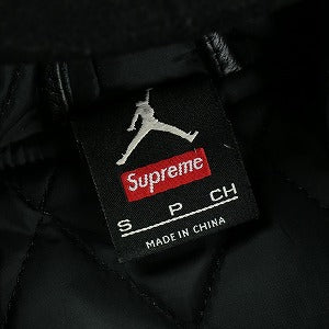 SUPREME シュプリーム ×NIKE Jordan 15AW Hooded Varsity Jacket スタジャン 黒 Size 【S】 【中古品-良い】 20829669