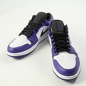 NIKE ナイキ JORDAN BRAND AIR JORDAN 1 LOW COURT PURPLE 553558-500 スニーカー 紫白 Size 【27.5cm】 【新古品・未使用品】 20829684