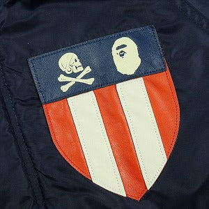 A BATHING APE ア ベイシング エイプ ×NEIGHBORHOOD N2-B シャークジャケット 紺 Size 【S】 【中古品-良い】 20829729