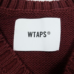 WTAPS ダブルタップス 23AW DITCH VEST ACRYLIC SIGN BURGUNDY 232MADT-KNM01 ニットベスト バーガンディー Size 【L】 【新古品・未使用品】 20829905