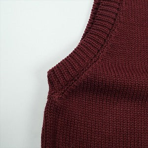WTAPS ダブルタップス 23AW DITCH VEST ACRYLIC SIGN BURGUNDY 232MADT-KNM01 ニットベスト バーガンディー Size 【L】 【新古品・未使用品】 20829905