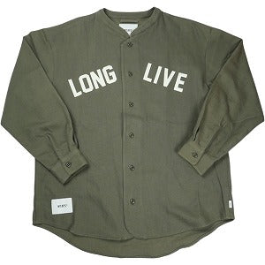 WTAPS ダブルタップス 21AW LEAGUE LS COTTON FLANNEL OLIVE DRAB 212TQDT-SHM04 長袖シャツ オリーブ Size 【L】 【中古品-非常に良い】 20829908
