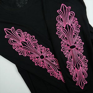 CHROME HEARTS クロム・ハーツ HORSESHOE L/S TEE BLACK/PINK ロンT 黒 Size 【XL】 【新古品・未使用品】 20829943