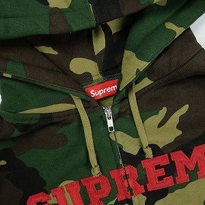 SUPREME シュプリーム 25FW Collegiate Applique Zip Up Hooded Sweatshirt Woodland Camo ジップパーカー 緑 Size 【M】 【中古品-ほぼ新品】 20829998