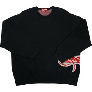 SUPREME シュプリーム 19SS Tag Logo Sweater Black ニットセーター 黒 Size 【XL】 【中古品-良い】 20830003