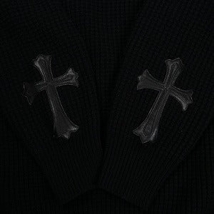 CHROME HEARTS クロム・ハーツ Y NOT CROSS LEATHER PATCH CASHMERE KNIT SWEATER BLK カシミヤセーター 黒 Size 【L】 【新古品・未使用品】 20830029