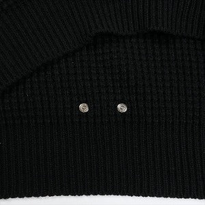 CHROME HEARTS クロム・ハーツ Y NOT CROSS LEATHER PATCH CASHMERE KNIT SWEATER BLK カシミヤセーター 黒 Size 【L】 【新古品・未使用品】 20830029