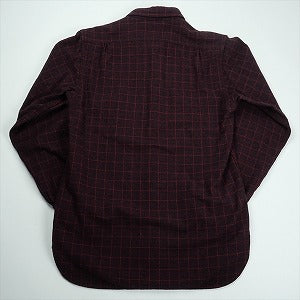 At Last ＆ Co アットラスト/BUTCHER PRODUCTS ブッチャープロダクツ WOOL FLANNEL SH CHECK MAROON 長袖シャツ バーガンディー Size 【14】 【中古品-非常に良い】 20830034