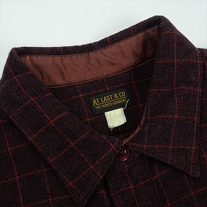 At Last ＆ Co アットラスト/BUTCHER PRODUCTS ブッチャープロダクツ WOOL FLANNEL SH CHECK MAROON 長袖シャツ バーガンディー Size 【14】 【中古品-非常に良い】 20830034