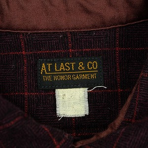 At Last ＆ Co アットラスト/BUTCHER PRODUCTS ブッチャープロダクツ WOOL FLANNEL SH CHECK MAROON 長袖シャツ バーガンディー Size 【14】 【中古品-非常に良い】 20830034