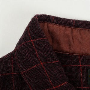 At Last ＆ Co アットラスト/BUTCHER PRODUCTS ブッチャープロダクツ WOOL FLANNEL SH CHECK MAROON 長袖シャツ バーガンディー Size 【14】 【中古品-非常に良い】 20830034