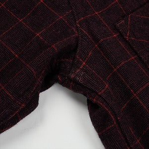At Last ＆ Co アットラスト/BUTCHER PRODUCTS ブッチャープロダクツ WOOL FLANNEL SH CHECK MAROON 長袖シャツ バーガンディー Size 【14】 【中古品-非常に良い】 20830034