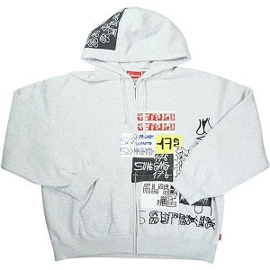 SUPREME シュプリーム 25FW 176 Zip Up Hooded Sweatshirt Ash Grey ジップパーカー 薄灰 Size 【L】 【新古品・未使用品】 20830067