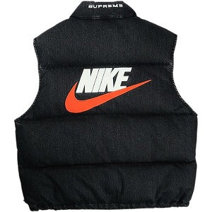 SUPREME シュプリーム ×NIKE 24SS Denim Puffer Vest Black ベスト 黒 Size 【L】 【中古品-ほぼ新品】 20830113