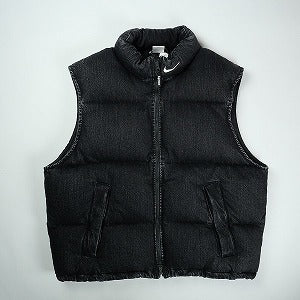 SUPREME シュプリーム ×NIKE 24SS Denim Puffer Vest Black ベスト 黒 Size 【L】 【中古品-ほぼ新品】 20830113