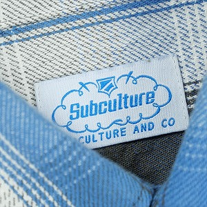 SubCulture サブカルチャー FLANNEL CHECK SHIRT SCTP-S2508 長袖シャツ 青 Size 【M】 【中古品-良い】 20830119