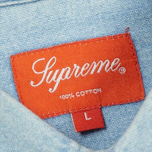 SUPREME シュプリーム Chambray Denim Shirt Light Indigo 長袖シャツ インディゴ Size 【L】 【中古品-非常に良い】 20830149