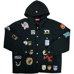 SUPREME シュプリーム 25SS Paches Hooded Zip Up Shirt Black  ジャケット 黒 Size 【L】 【中古品-ほぼ新品】 20830152