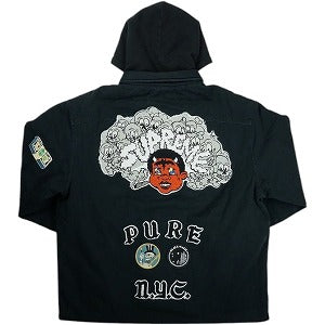 SUPREME シュプリーム 25SS Paches Hooded Zip Up Shirt Black  ジャケット 黒 Size 【L】 【中古品-ほぼ新品】 20830152
