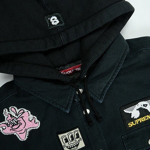 SUPREME シュプリーム 25SS Paches Hooded Zip Up Shirt Black  ジャケット 黒 Size 【L】 【中古品-ほぼ新品】 20830152