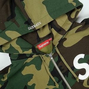 SUPREME シュプリーム 25FW S Logo Zip Up Hooded Sweatshirt Woodland Camo ジップパーカー 緑 Size 【M】 【新古品・未使用品】 20830189