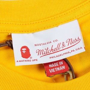 A BATHING APE ア ベイシング エイプ ×MITCHELL & NESS NBA 25AW LOS ANGELES LAKERS TEE YELLOW Tシャツ 黄 Size 【XL】 【新古品・未使用品】 20830212