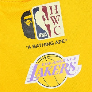 A BATHING APE ア ベイシング エイプ ×MITCHELL & NESS NBA 25AW LOS ANGELES LAKERS TEE YELLOW Tシャツ 黄 Size 【XL】 【新古品・未使用品】 20830212