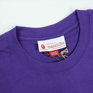 A BATHING APE ア ベイシング エイプ ×MITCHELL & NESS NBA 25AW LOS ANGELES LAKERS TEE PURPLE Tシャツ 紫 Size 【XL】 【新古品・未使用品】 20830213