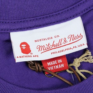 A BATHING APE ア ベイシング エイプ ×MITCHELL & NESS NBA 25AW LOS ANGELES LAKERS TEE PURPLE Tシャツ 紫 Size 【XL】 【新古品・未使用品】 20830213