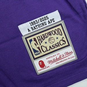 A BATHING APE ア ベイシング エイプ ×MITCHELL & NESS NBA 25AW LOS ANGELES LAKERS TEE PURPLE Tシャツ 紫 Size 【XL】 【新古品・未使用品】 20830213